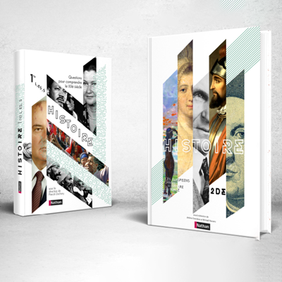Graphisme édition scolaire – Création de couvertures pour une collection de livres d’Histoire