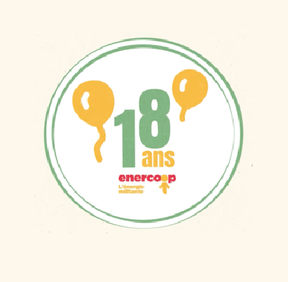 logo branding 18 ans enercoop